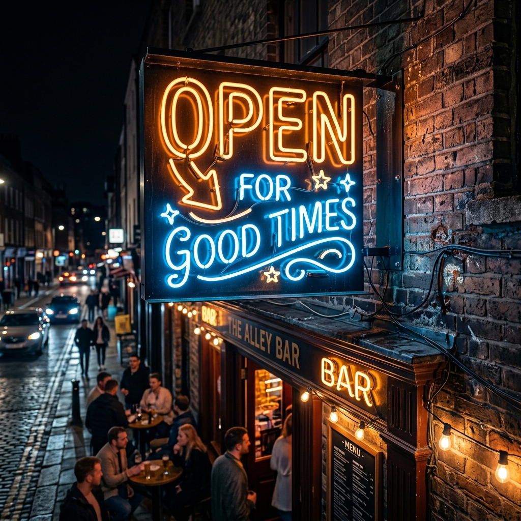 Open For Good Times Neon Sign