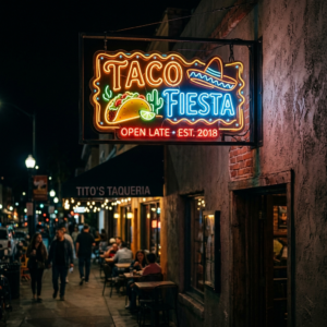 Taco Fiesta Neon Sign