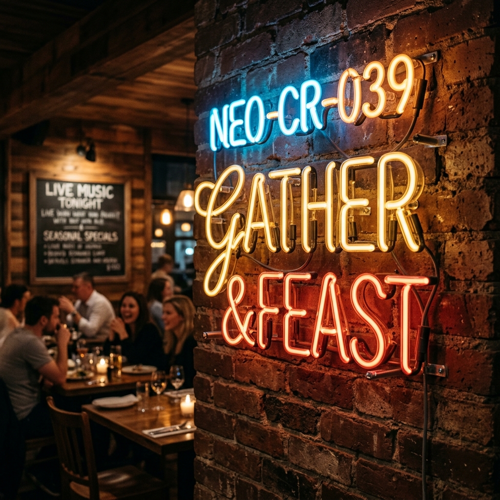 Gather & Feast Neon Sign