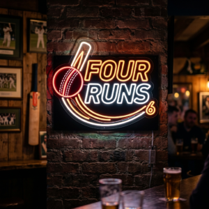 Four Runs Neon Sign