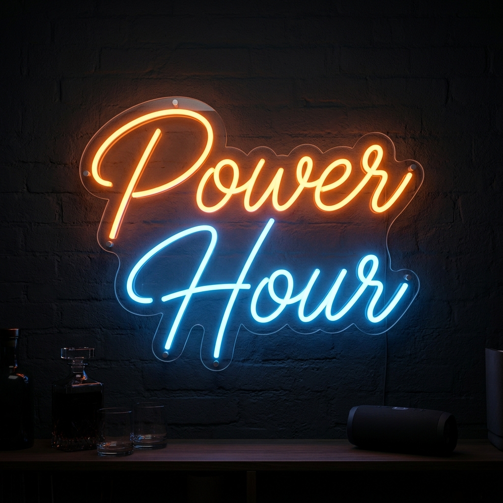 Power Hour Neon Sign