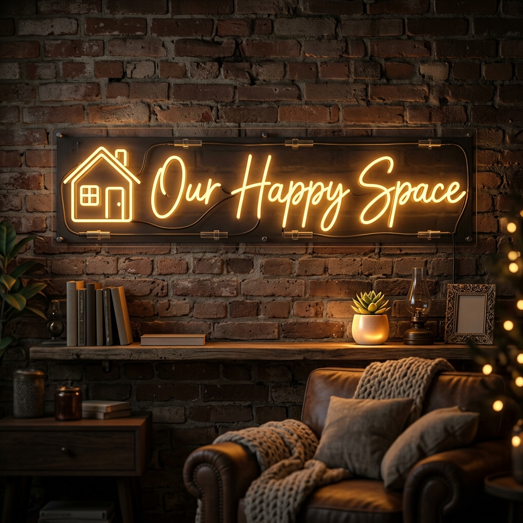 Our Happy Space Neon Sign
