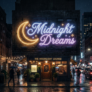 Midnight Dreams Neon Sign