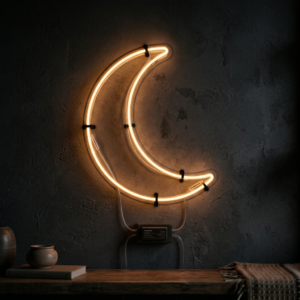 Crescent Moon Neon Sign
