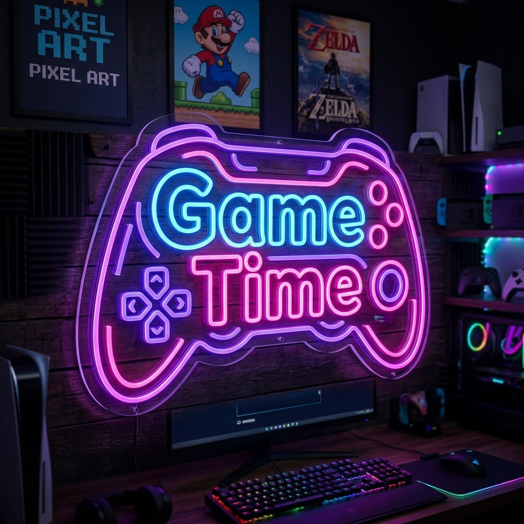 Game Time Neon Sign
