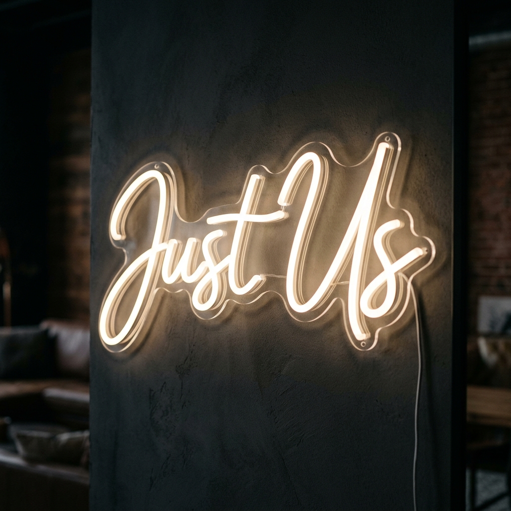 Just Us Neon Sign