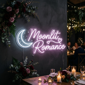 Moonlit Romance Neon Sign