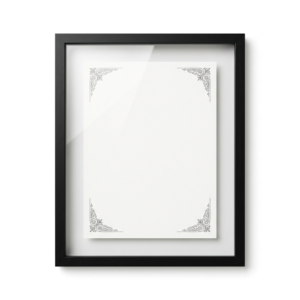 Modern Black Certificate Frame