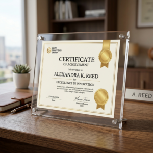 Acrylic Certificate Display