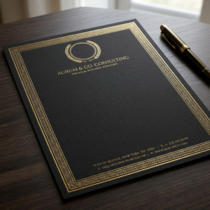Black & Gold Executive Letterhead