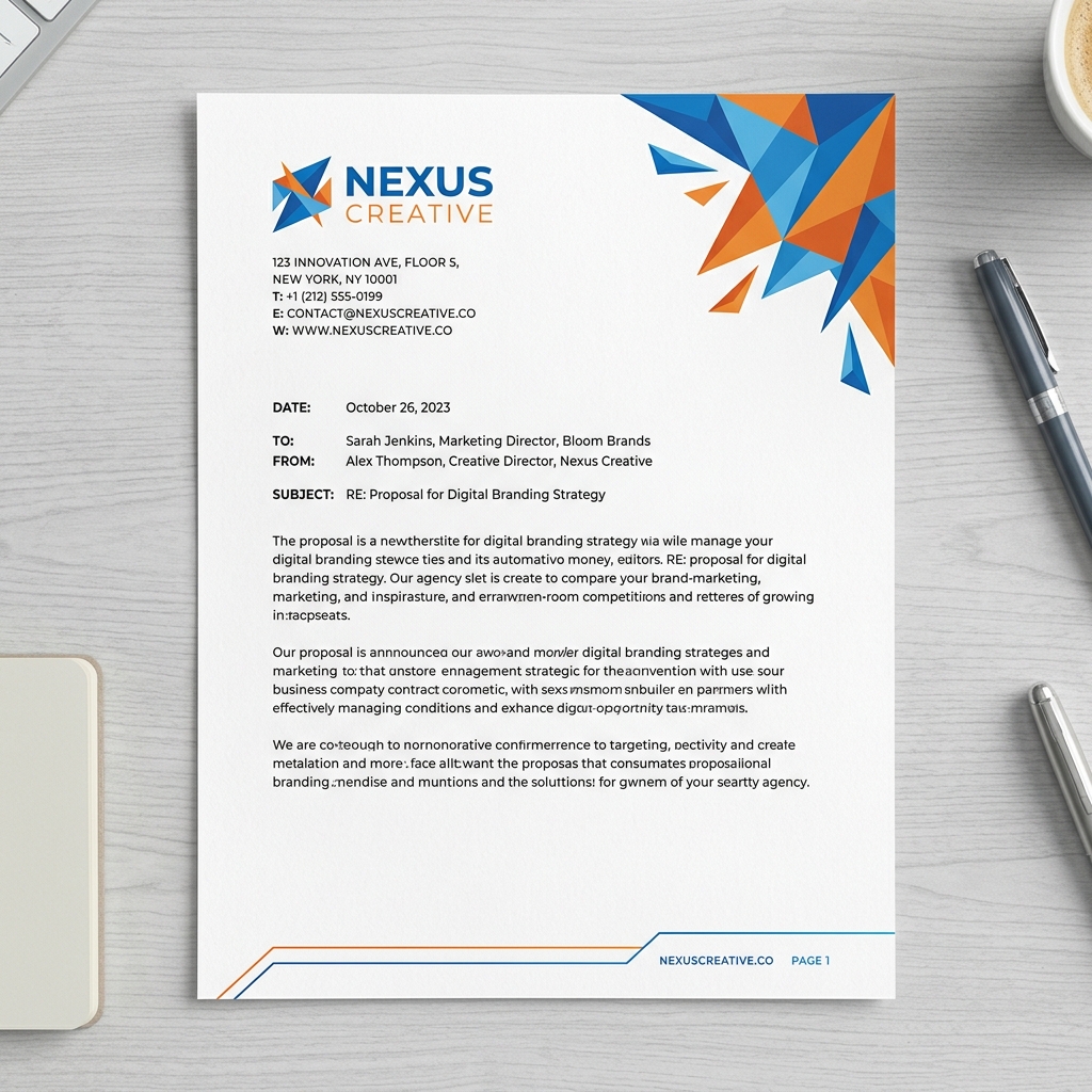 Modern Geometric Letterhead