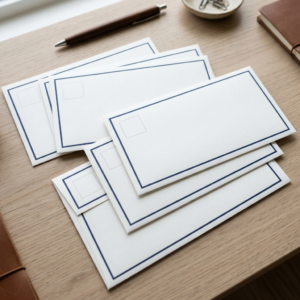 Navy Border Business Envelopes