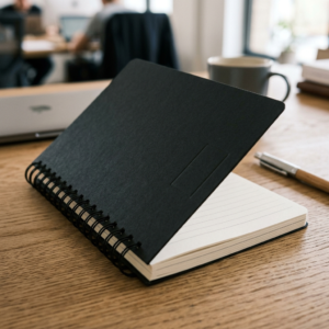 Black Spiral Office Notebook