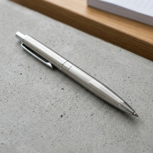 Brushed Silver Metal Pen