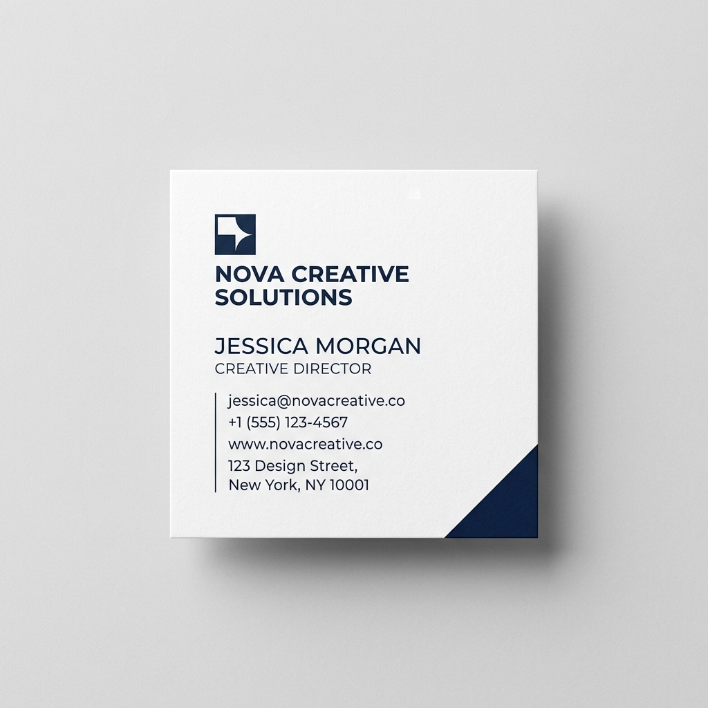 Square Visiting Cards 01 – Minimal Studio