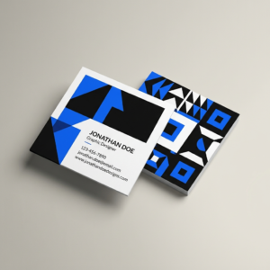 Square Visiting Cards 02 – Angled Corporate