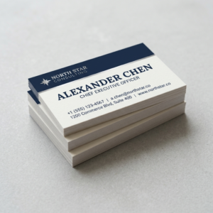 Standard Visiting Cards 03 – Navy Stack
