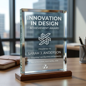 Modern Glass Plaque